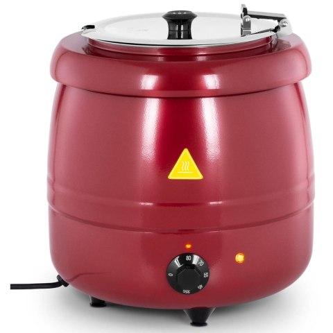 Kociołek termos na zupę elektryczny ze stali nierdzewnej cool-touch 400 W 10 l 35-80C czerwony Kociołek termos na zupę elektryczny ze stali nierdzewnej cool-touch 400 W 10 l 35-80C czerwony