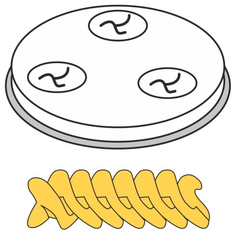 Końcówka sitko do wyrobu makaronu FUSILLI świderki 5 otworów śr. 9 mm MPF2.5/4 - Hendi 229361 Końcówka sitko do wyrobu makaronu FUSILLI świderki 5 otworów śr. 9 mm MPF2.5/4 - Hendi 229361