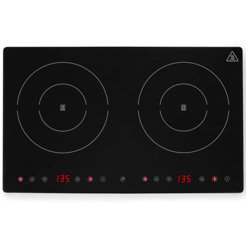 Kuchenka indukcyjna nastawna z panelem dotykowym 2 pola grzewcze Black Line śr. 22 cm 3500 W - Hendi 239414 Kuchenka indukcyjna nastawna z panelem dotykowym 2 pola grzewcze Black Line śr. 22 cm 3500 W - Hendi 239414