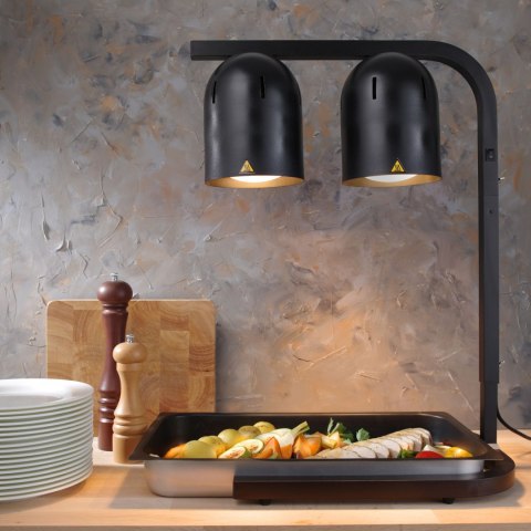 Lampa grzewcza do podgrzewania frytek potraw czarna 500 W - Hendi 273913 Lampa grzewcza do podgrzewania frytek potraw czarna 500 W - Hendi 273913