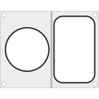 Matryca forma do zgrzewarek BOKAMA na tackę bez podziału 137x96 mm + pojemnik śr. 115 mm - Hendi 805947