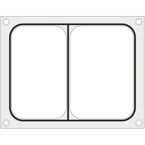 Matryca forma do zgrzewarek MCS na tackę dwudzielną 227x178 mm - Hendi 805466 Matryca forma do zgrzewarek MCS na tackę dwudzielną 227x178 mm - Hendi 805466