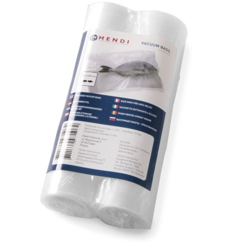 Worki próżniowe moletowane do zgrzewarek listwowych 300x6000 mm 2 ROLKI - Hendi 297476 Worki próżniowe moletowane do zgrzewarek listwowych 300x6000 mm 2 ROLKI - Hendi 297476