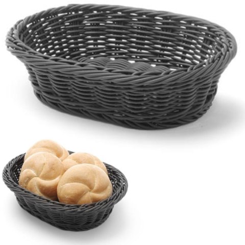 Koszyk na pieczywo owalny polipropylenowy czarny 250x190x65 mm - Hendi 426623 Koszyk na pieczywo owalny polipropylenowy czarny 250x190x65 mm - Hendi 426623