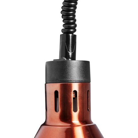 Lampa grzewcza do potraw na podczerwień IR wisząca miedziana śr. 27 cm 250 W Lampa grzewcza do potraw na podczerwień IR wisząca miedziana śr. 27 cm 250 W