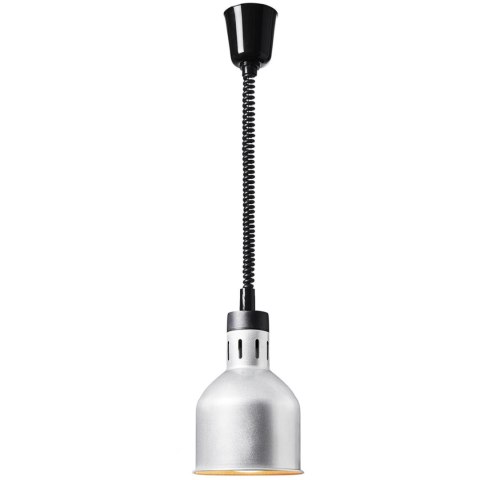 Lampa grzewcza do potraw na podczerwień IR wisząca srebrna śr. 17.5 cm 250 W Lampa grzewcza do potraw na podczerwień IR wisząca srebrna śr. 17.5 cm 250 W