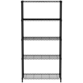 Regał magazynowy skręcany 5 półkowy czarny 91x45x183 cm - Hendi 812990