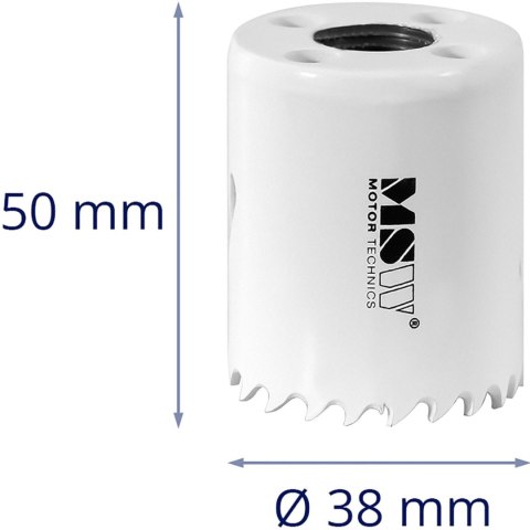 Otwornica bimetalowa wiertło do metalu drewna tworzyw sztucznych śr. 38 mm Otwornica bimetalowa wiertło do metalu drewna tworzyw sztucznych śr. 38 mm