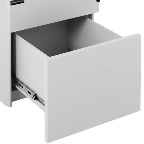 Kontenerek szafka metalowa pod biurko 2 szuflady na klucz 42 x 57 x 50 cm Kontenerek szafka metalowa pod biurko 2 szuflady na klucz 42 x 57 x 50 cm