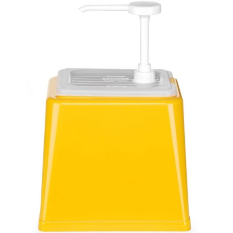Dyspenser dozownik do sosów musztardy z pompką 2.5 l żółty - Hendi 203538 Dyspenser dozownik do sosów musztardy z pompką 2.5 l żółty - Hendi 203538