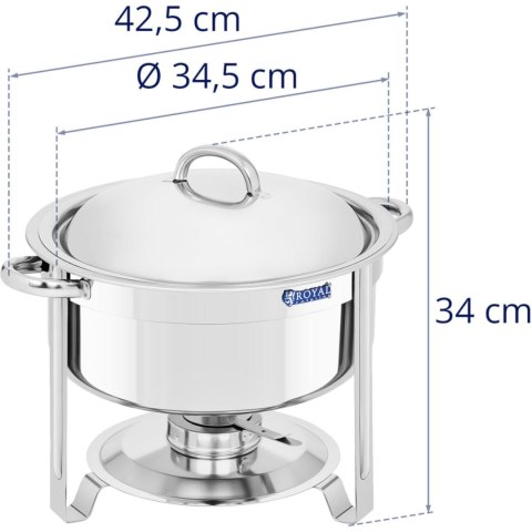 Podgrzewacz do potraw stołowy okrągły na pastę z pokrywą 7.6 l Podgrzewacz do potraw stołowy okrągły na pastę z pokrywą 7.6 l