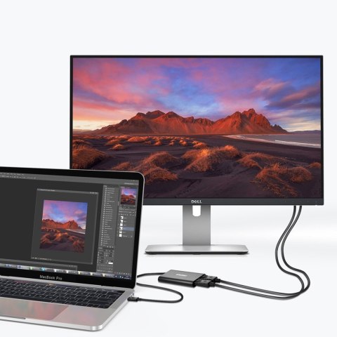 Adapter rozdzielacz USB Typ C Thunderbolt 3 czarny Adapter rozdzielacz USB Typ C Thunderbolt 3 czarny