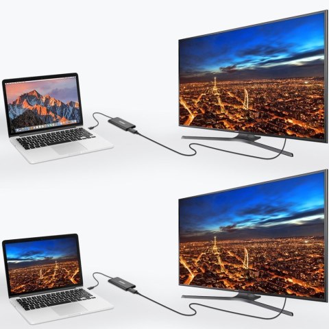Adapter rozdzielacz USB Typ C Thunderbolt 3 czarny Adapter rozdzielacz USB Typ C Thunderbolt 3 czarny