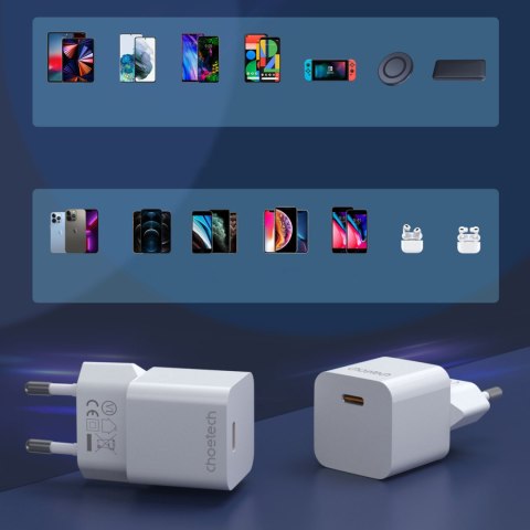 Ładowarka sieciowa 20W USB Typ C biały