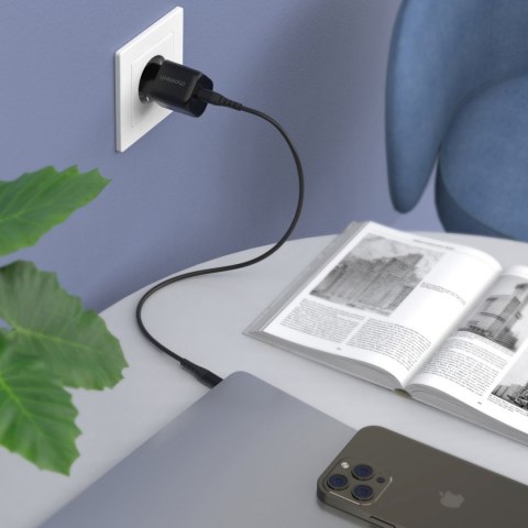 Ładowarka sieciowa GaN USB Typ C PD 30W czarny Ładowarka sieciowa GaN USB Typ C PD 30W czarny