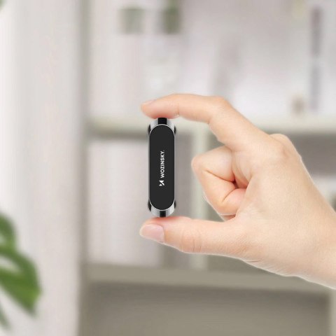 Uchwyt magnetyczny na telefon na deskę rozdzielczą przyklejany czarny Uchwyt magnetyczny na telefon na deskę rozdzielczą przyklejany czarny