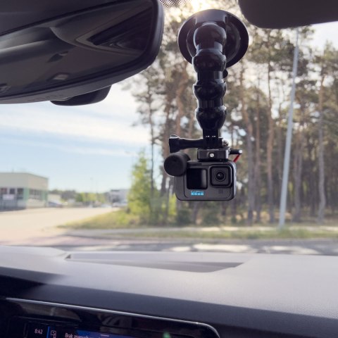 Uchwyt z przyssawką do kamery sportowej GoPro DJI Insta360 SJCam Eken + adapter do smartfona Uchwyt z przyssawką do kamery sportowej GoPro DJI Insta360 SJCam Eken + adapter do smartfona
