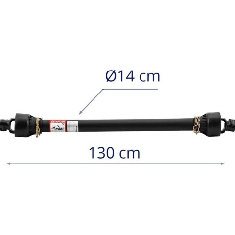 Wałek wał przekaźnika mocy przegubowo teleskopowy 127-194 cm 1 3/8'' 6 zębów Wałek wał przekaźnika mocy przegubowo teleskopowy 127-194 cm 1 3/8'' 6 zębów