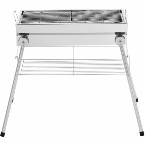 Grill węglowy ze składanym rusztem i półką 53 x 26 cm Grill węglowy ze składanym rusztem i półką 53 x 26 cm
