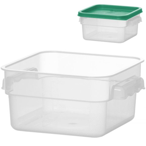 Pojemnik spożywczy do przechowywania żywności z podziałką 1.9 l 190 x 190 x 95 mm - Hendi 870907 Pojemnik spożywczy do przechowywania żywności z podziałką 1.9 l 190 x 190 x 95 mm - Hendi 870907