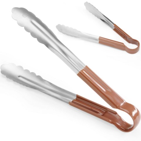 Szczypce do serwowania potraw HACCP 250 mm - brązowe - Hendi 171929 Szczypce do serwowania potraw HACCP 250 mm - brązowe - Hendi 171929