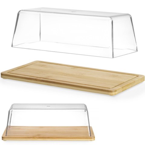 Taca ekspozycyjna bambusowa do bufetu z pokrywą 320 x 160 x 110 mm - Hendi 523841 Taca ekspozycyjna bambusowa do bufetu z pokrywą 320 x 160 x 110 mm - Hendi 523841