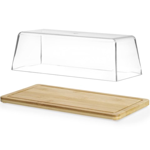 Taca ekspozycyjna bambusowa do bufetu z pokrywą 320 x 160 x 110 mm - Hendi 523841 Taca ekspozycyjna bambusowa do bufetu z pokrywą 320 x 160 x 110 mm - Hendi 523841