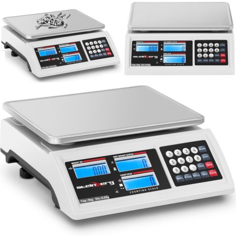 Waga sklepowa handlowa licząca LCD RS232 3000 g / 0.05 g Waga sklepowa handlowa licząca LCD RS232 3000 g / 0.05 g