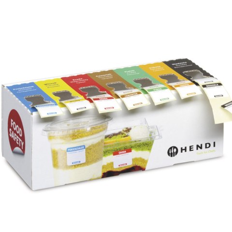 Zestaw etykiet wielorazowych food safety na każdy dzień tygodnia z podajnikiem - Hendi 850305 Zestaw etykiet wielorazowych food safety na każdy dzień tygodnia z podajnikiem - Hendi 850305