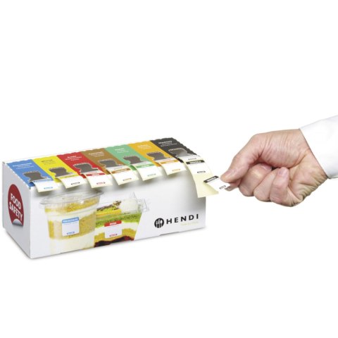 Zestaw etykiet wielorazowych food safety na każdy dzień tygodnia z podajnikiem - Hendi 850305 Zestaw etykiet wielorazowych food safety na każdy dzień tygodnia z podajnikiem - Hendi 850305
