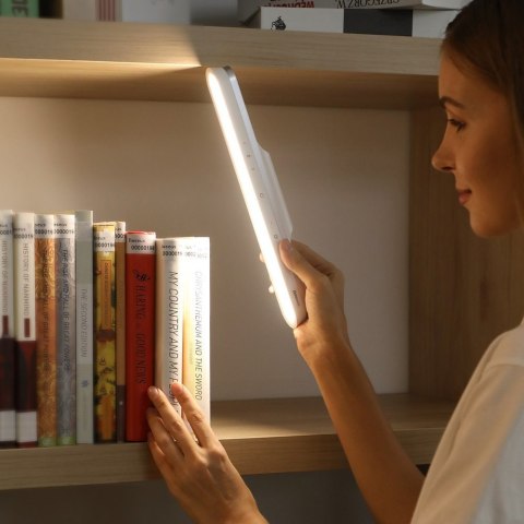 Magnetyczna lampka nocna LED lampa pod szafkę do domu kuchni pokoju biały Magnetyczna lampka nocna LED lampa pod szafkę do domu kuchni pokoju biały