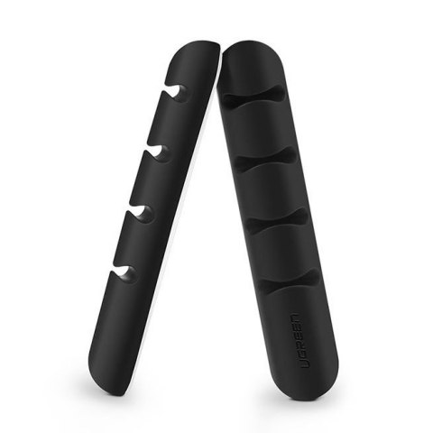 Samoprzylepny organizer na 4 kable przewody Zestaw 2szt czarny Samoprzylepny organizer na 4 kable przewody Zestaw 2szt czarny