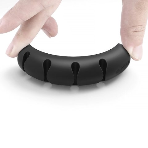 Samoprzylepny organizer na 4 kable przewody Zestaw 2szt czarny Samoprzylepny organizer na 4 kable przewody Zestaw 2szt czarny