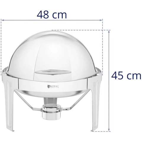 Podgrzewacz do potraw stołowy okrągły na pastę z pokrywą rolltop 5.8 l Podgrzewacz do potraw stołowy okrągły na pastę z pokrywą rolltop 5.8 l