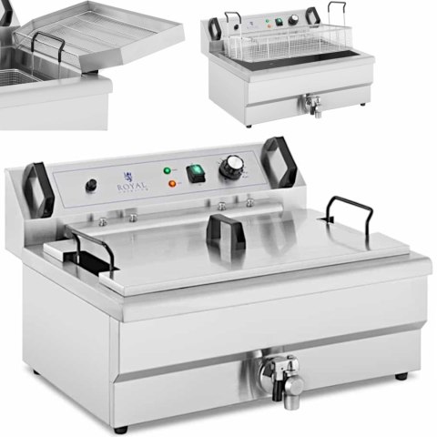 Smażalnik do pączków ryb frytek z ociekaczem 3000 W 16 l 230 V Smażalnik do pączków ryb frytek z ociekaczem 3000 W 16 l 230 V