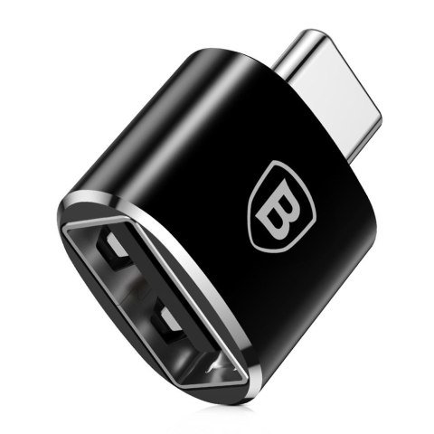 Adapter przejściówka ze złącza USB na USB-C OTG - czarny Adapter przejściówka ze złącza USB na USB-C OTG - czarny