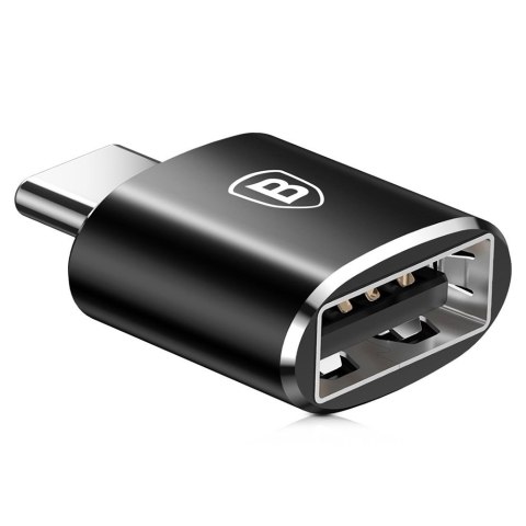 Adapter przejściówka ze złącza USB na USB-C OTG - czarny Adapter przejściówka ze złącza USB na USB-C OTG - czarny