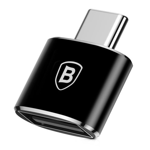Adapter przejściówka ze złącza USB na USB-C OTG - czarny Adapter przejściówka ze złącza USB na USB-C OTG - czarny