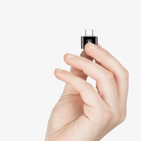 Adapter przejściówka ze złącza USB na USB-C OTG - czarny Adapter przejściówka ze złącza USB na USB-C OTG - czarny