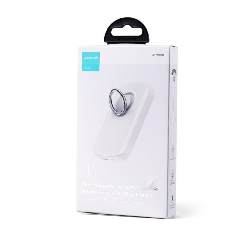Powerbank z ładowarką indukcyjną ring z podstawką do6000mAh 20W biały Powerbank z ładowarką indukcyjną ring z podstawką do6000mAh 20W biały