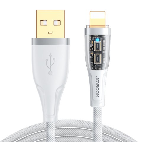 Kabel przewód z inteligentnym wyłącznikiem USB-A - iPhone Lightning 1.2m - biały Kabel przewód z inteligentnym wyłącznikiem USB-A - iPhone Lightning 1.2m - biały