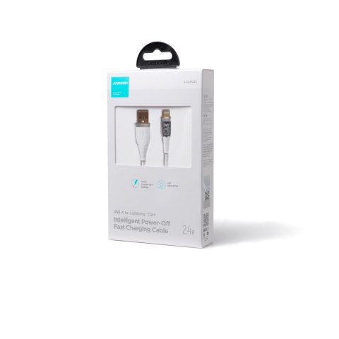 Kabel przewód z inteligentnym wyłącznikiem USB-A - iPhone Lightning 1.2m - biały Kabel przewód z inteligentnym wyłącznikiem USB-A - iPhone Lightning 1.2m - biały