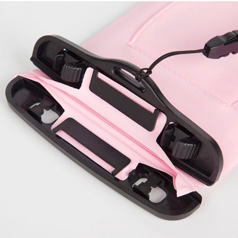 Wodoodporny pokrowiec etui do telefonu z opaską armband PVC - pomarańczowe Wodoodporny pokrowiec etui do telefonu z opaską armband PVC - pomarańczowe