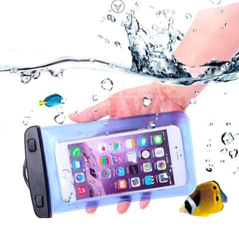 Wodoodporny pokrowiec etui do telefonu z opaską armband PVC - pomarańczowe Wodoodporny pokrowiec etui do telefonu z opaską armband PVC - pomarańczowe