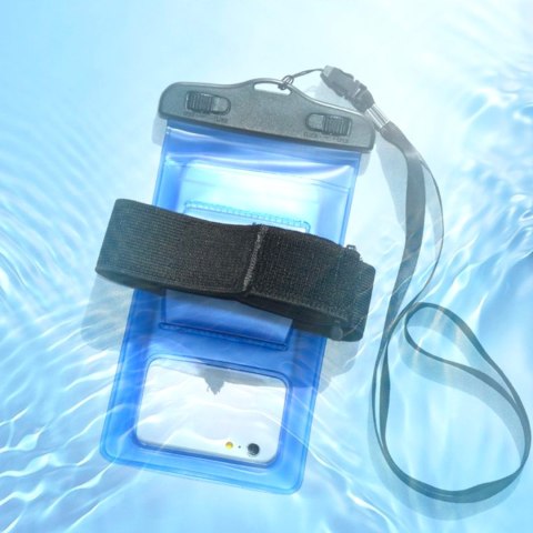 Wodoodporny pokrowiec etui do telefonu z opaską armband PVC - pomarańczowe Wodoodporny pokrowiec etui do telefonu z opaską armband PVC - pomarańczowe