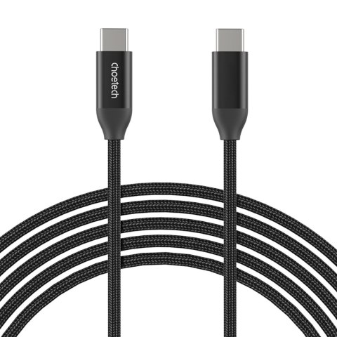 Kabel przewód do ładowania i transmisji danych USB-C 2m - czarny Kabel przewód do ładowania i transmisji danych USB-C 2m - czarny