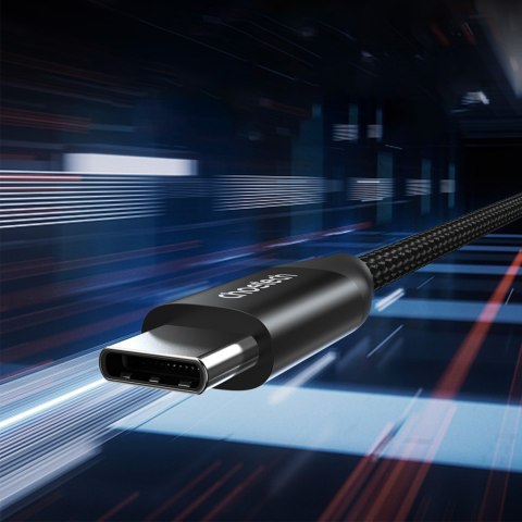 Kabel przewód do ładowania i transmisji danych USB-C 2m - czarny Kabel przewód do ładowania i transmisji danych USB-C 2m - czarny