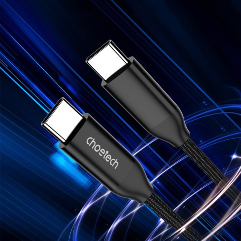 Kabel przewód do ładowania i transmisji danych USB-C 2m - czarny Kabel przewód do ładowania i transmisji danych USB-C 2m - czarny