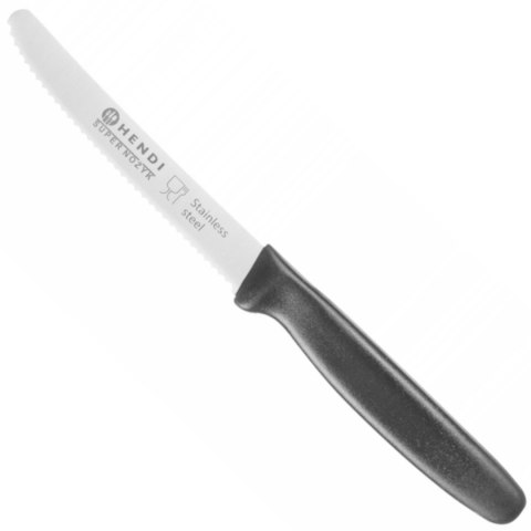Super ostry nożyk kuchenny uniwersalny ząbkowane ostrze 22cm - czarny Super ostry nożyk kuchenny uniwersalny ząbkowane ostrze 22cm - czarny