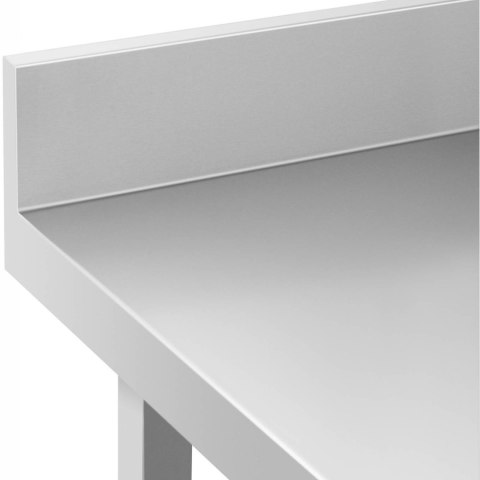 Stół blat roboczy narożny z rantem stalowy nierdzewny z półką 90x90x70cm Stół blat roboczy narożny z rantem stalowy nierdzewny z półką 90x90x70cm